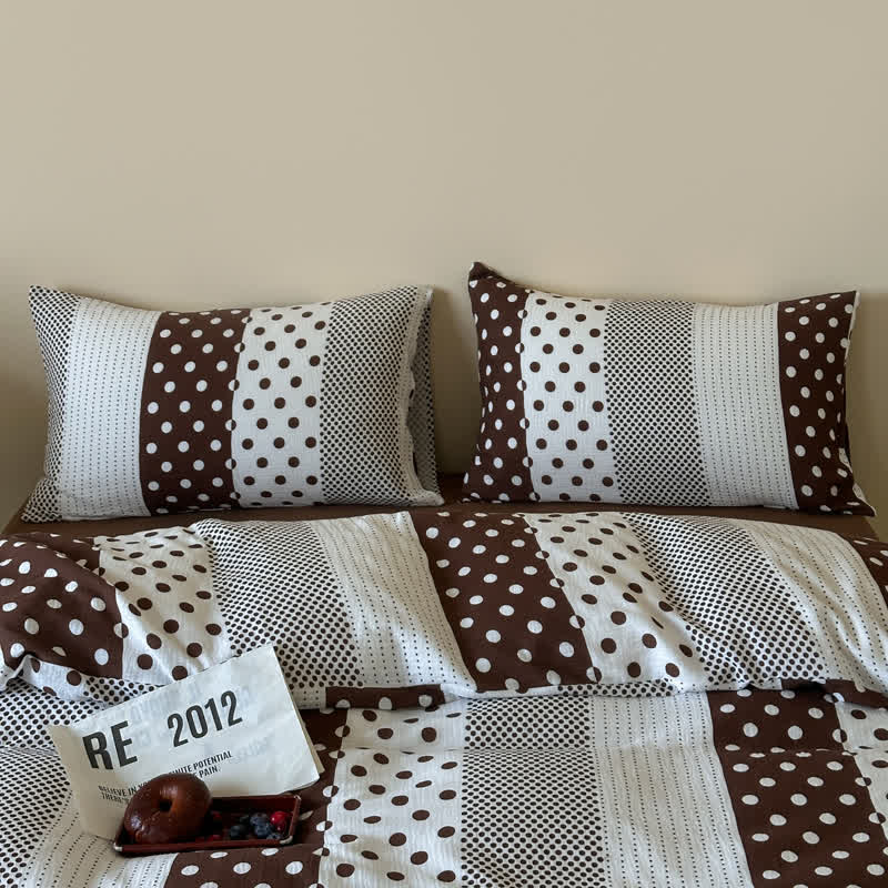 Patchwork-Bettwäsche-Set aus doppellagigem Baumwollgewebe mit Polka-Dots - image 8