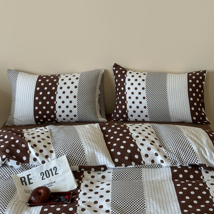 Patchwork-Bettwäsche-Set aus doppellagigem Baumwollgewebe mit Polka-Dots - image 8