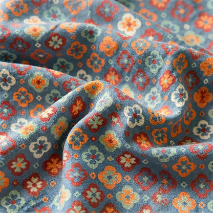 Vintage-Bettüberwurf aus Baumwolle mit romantischem Blumenmuster - image 4