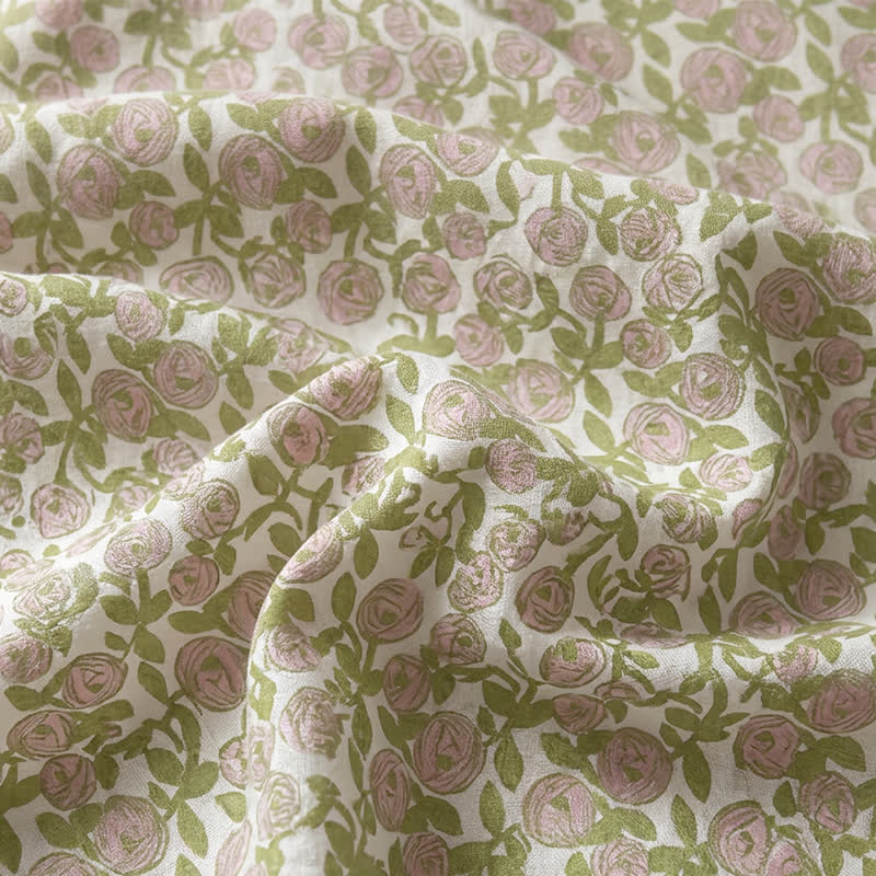 Gemütliche Tagesdecke aus Baumwolle mit Blumenmuster im Landhausstil - image 4