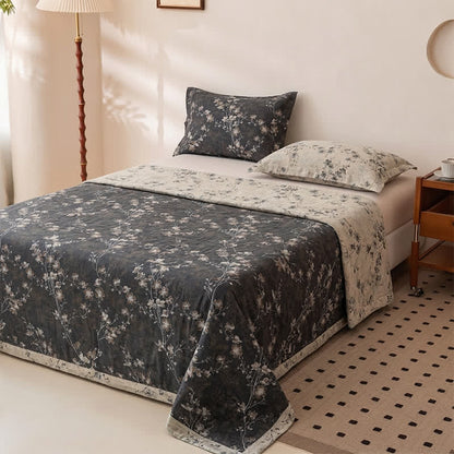 Tagesdecke aus reiner Baumwolle mit Blumenmuster im Vintage-Stil - image 1