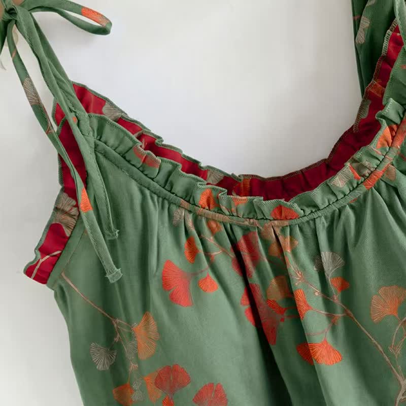 Elegantes Ginkgo-Baumwoll-Pyjama-Set - image 16