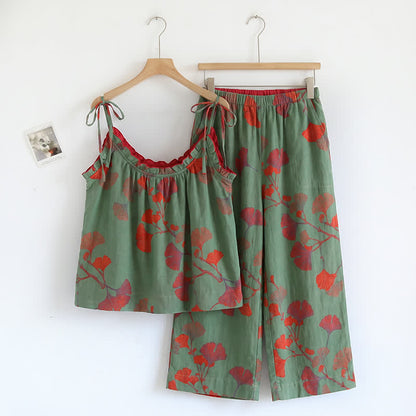 Elegantes Ginkgo-Baumwoll-Pyjama-Set - image 15