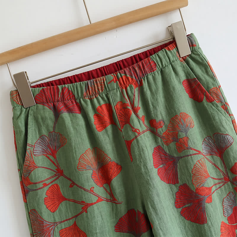 Elegantes Ginkgo-Baumwoll-Pyjama-Set - image 17