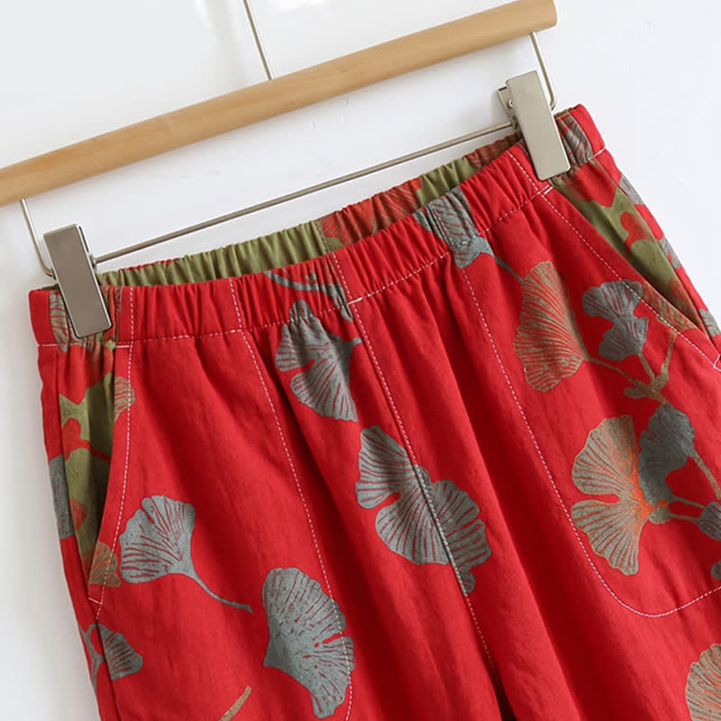 Elegantes Ginkgo-Baumwoll-Pyjama-Set - image 14