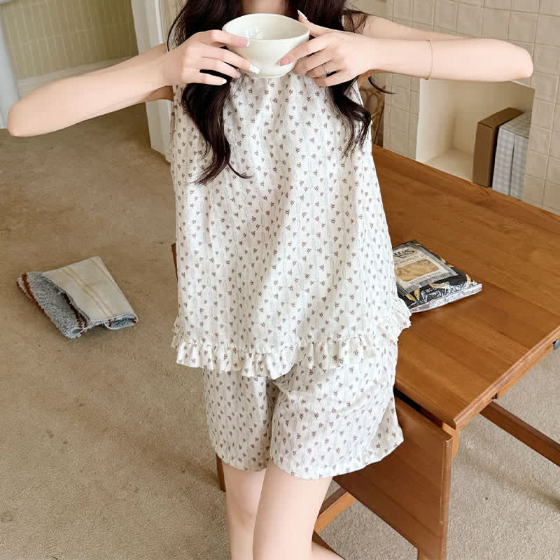 Ärmelloses Loungewear-Set aus süßer Baumwolle - image 1