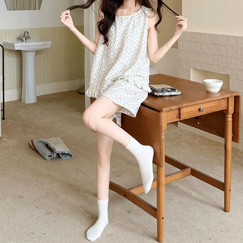 Ärmelloses Loungewear-Set aus süßer Baumwolle - image 4