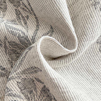 Bettwäsche-Set aus gewaschener Baumwolle mit Jacquard-Muster und botanischem Muster - image 6