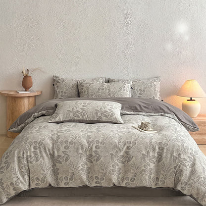 Bettwäsche-Set „Botanical Whisper“ aus gewaschener Baumwolle mit Jacquard-Muster - image 5