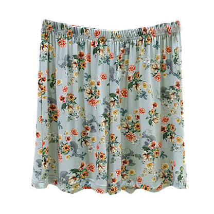 Vintage-Sommershorts mit Blumenmuster und Rüschensaum - image 7