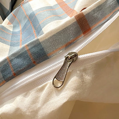 Bettwäsche-Set aus weicher, gewaschener Baumwolle mit Schleifenkaromuster - image 3
