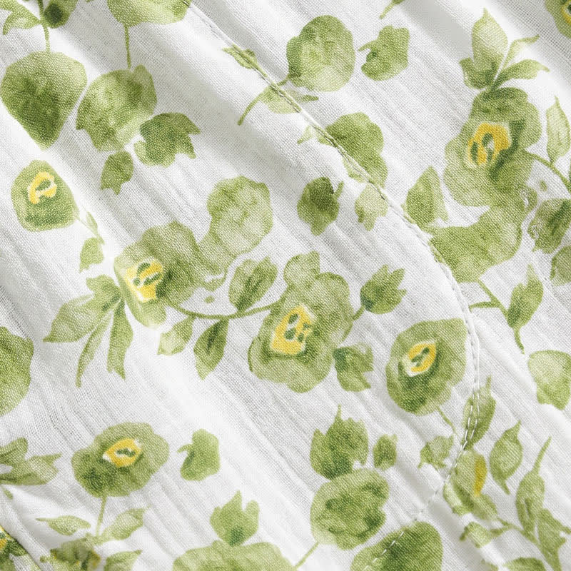 Sommerliche Lounge-Shorts aus Baumwolle mit Blumenmuster - image 3