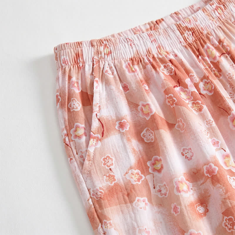 Sommerliche, geblümte Baumwoll-Shorts zum Entspannen - image 2