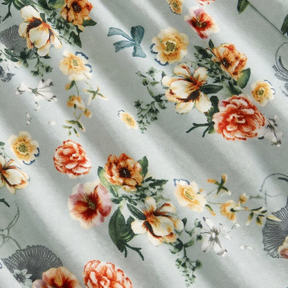 Vintage-Sommershorts mit Blumenmuster und Rüschensaum - image 5