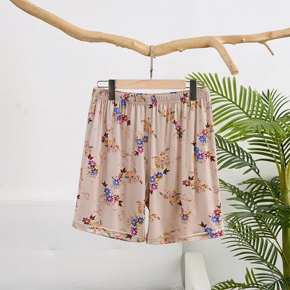 Vintage-Loungeshorts mit Blumenmuster und lockerer Passform - Rosa - 2XL - image 0