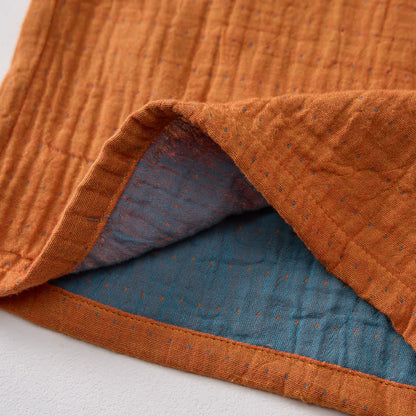 Lässige Lounge-Shorts aus Baumwollgaze mit Kordelzug - image 7