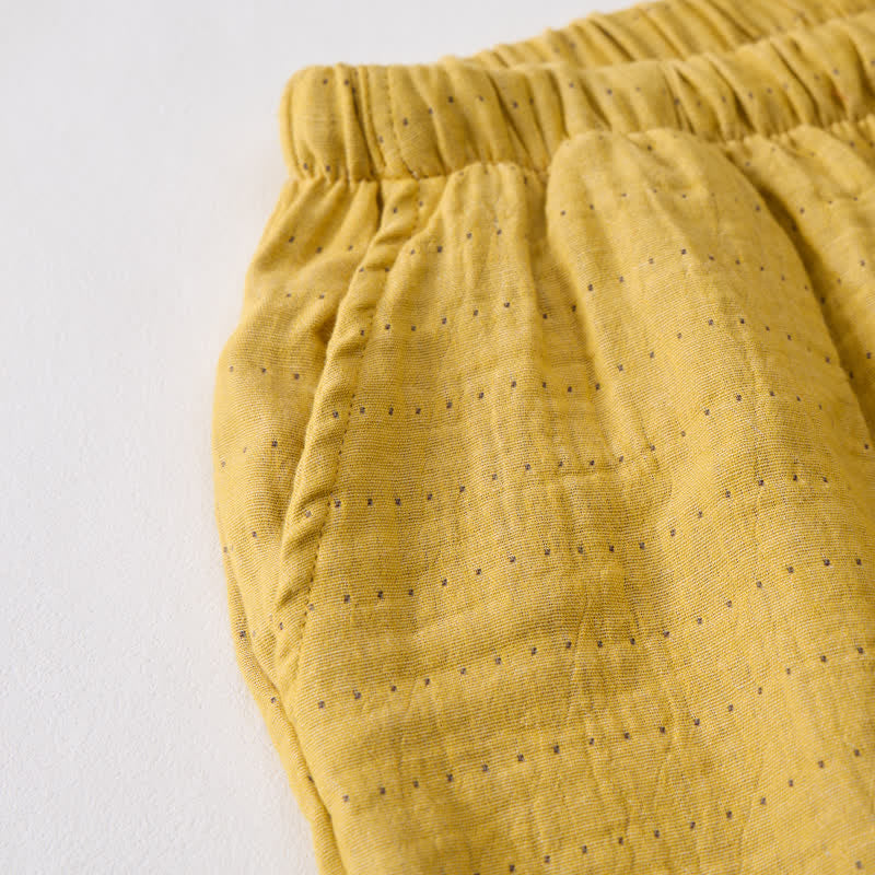 Lässige Lounge-Shorts aus Baumwollgaze mit Kordelzug - image 19
