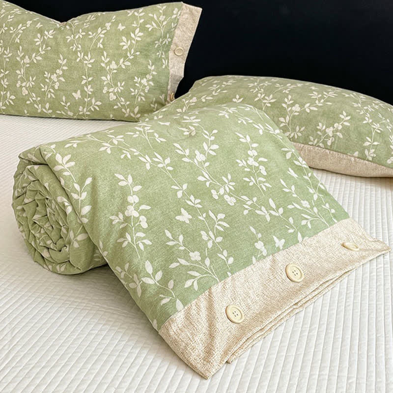 Baumwoll-Leinen-Decke mit Rankenmuster - image 3