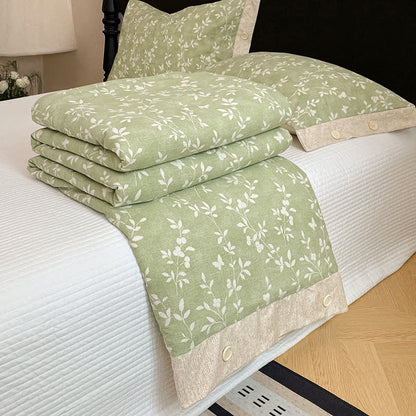 Baumwoll-Leinen-Decke mit Rankenmuster - image 2