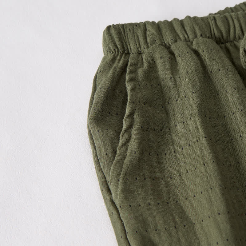 Lässige Lounge-Shorts aus Baumwollgaze mit Kordelzug - image 40