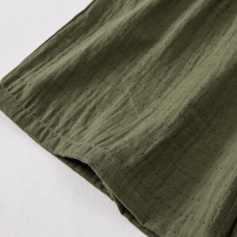 Lässige Lounge-Shorts aus Baumwollgaze mit Kordelzug - image 42