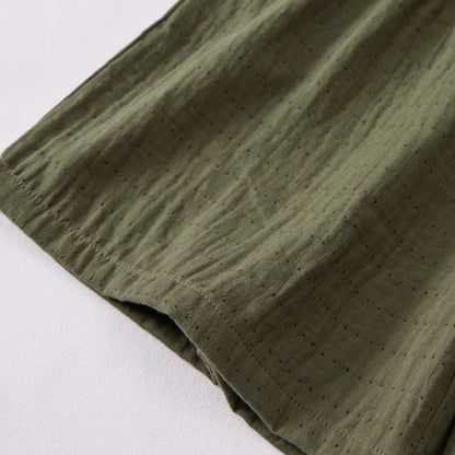 Lässige Lounge-Shorts aus Baumwollgaze mit Kordelzug - image 42