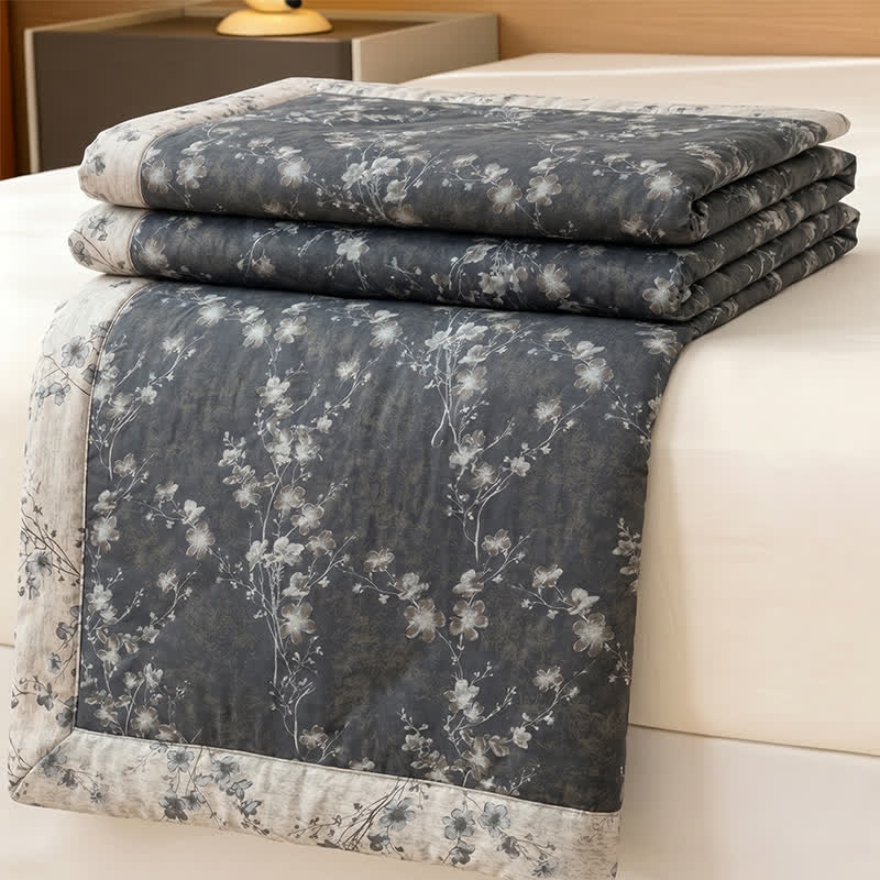 Tagesdecke aus reiner Baumwolle mit Blumenmuster im Vintage-Stil - image 3
