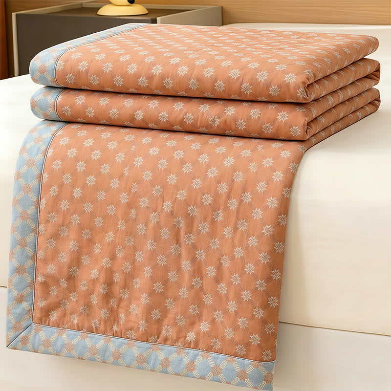 Vintage-Tagesdecke aus Baumwolle mit klassischem Blumenmuster - image 3