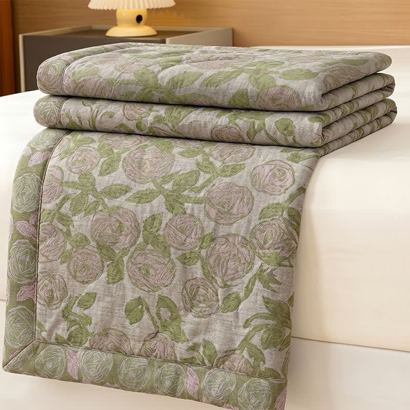 Gemütliche Tagesdecke aus Baumwolle mit Blumenmuster im Landhausstil - image 2