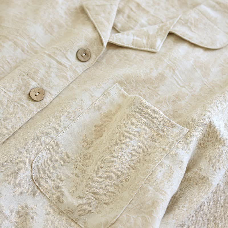 Minimalistisches Loungewear-Set für Paare mit Knopfleiste - image 6