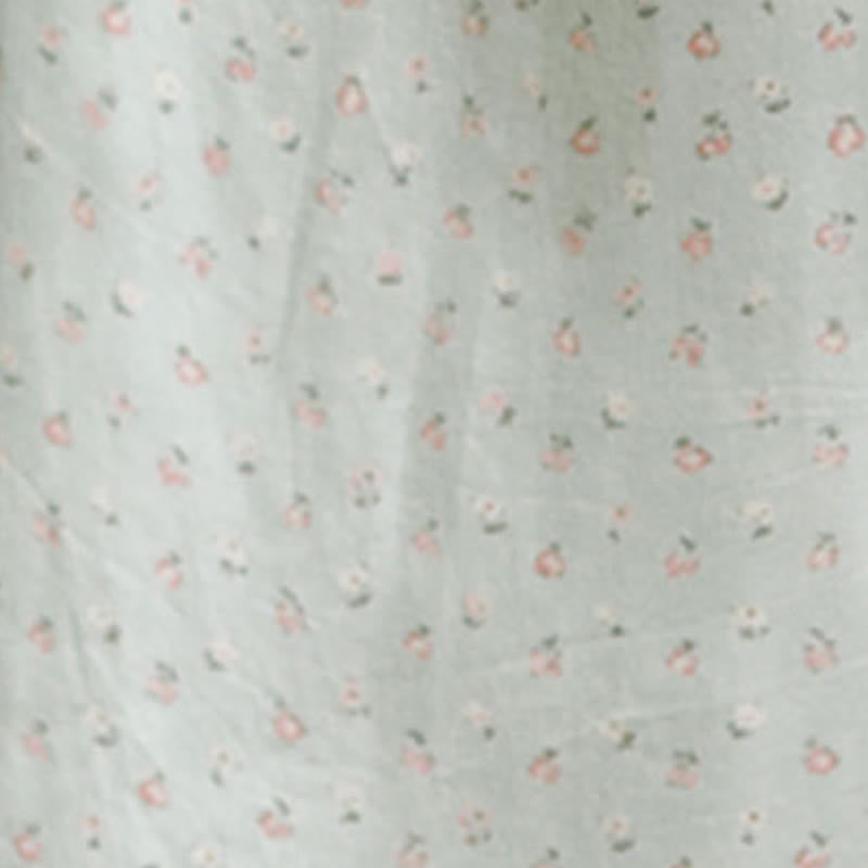 Loungewear-Set aus mintfarbenem Satin-Top und Shorts mit Blumenmuster - image 10