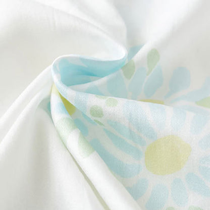 Pyjama-Shorts-Set mit Sonnenblumen-Minz-Kontrastbesatz - image 14