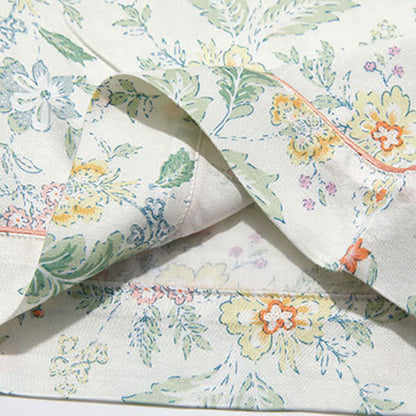 Französischer Satin-Kurzpyjama mit Blumenmuster für Sommernächte - image 15