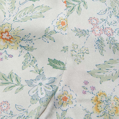 Französischer Satin-Kurzpyjama mit Blumenmuster für Sommernächte - image 16