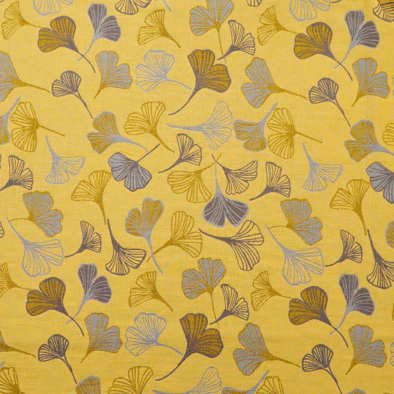 Gesteppte Baumwolldecke in Senfgelb und Ginkgo - image 6