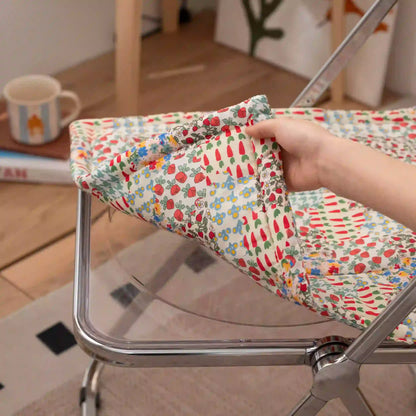Stuhlkissen mit floralem Patchwork-Muster im Landhausstil - image 4