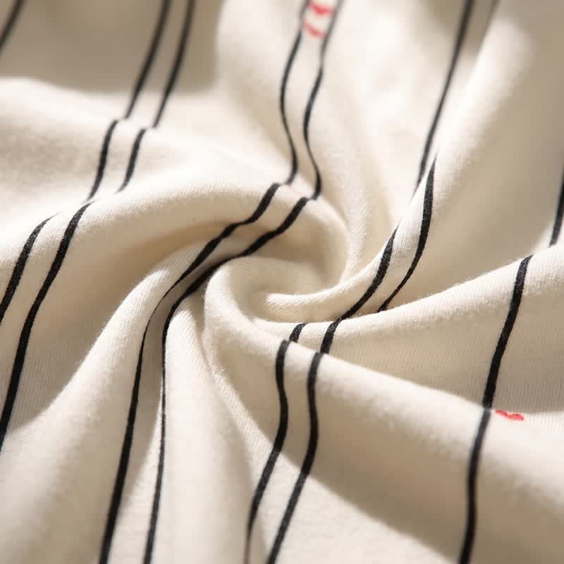 Gestreiftes Baumwoll-Midikleid mit Bindebändern - image 4