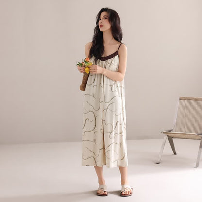 Lounge-Kleid aus Modal-Baumwolle mit Kontrastbesatz - image 2