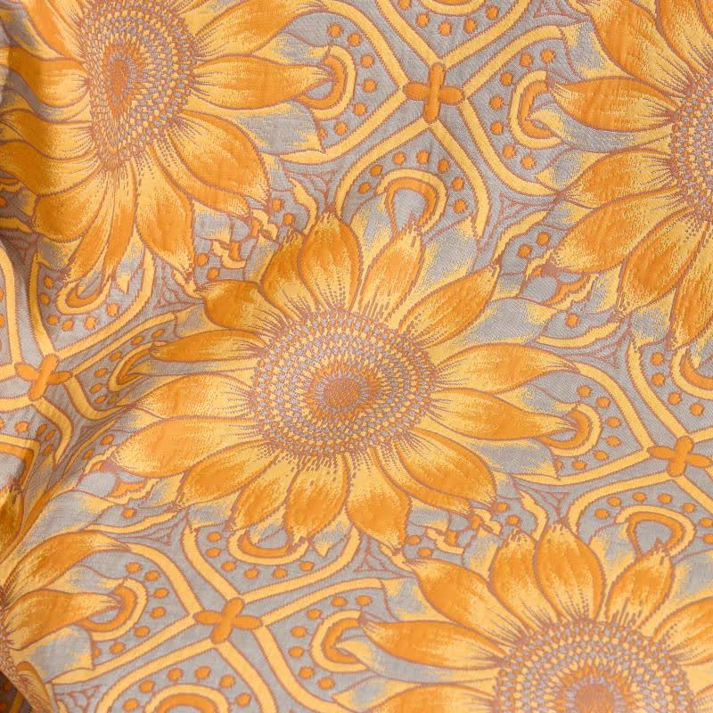 Boho-Sonnenblumen-3-lagige Musselin-Baumwolldecke - image 13