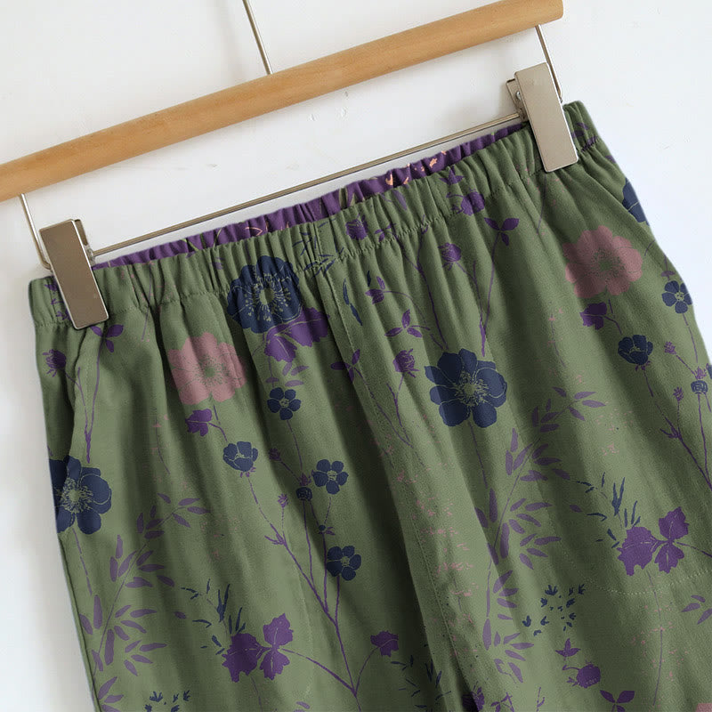 Vintage-Pyjama-Set mit Blumenmuster: Top und Hose - image 7
