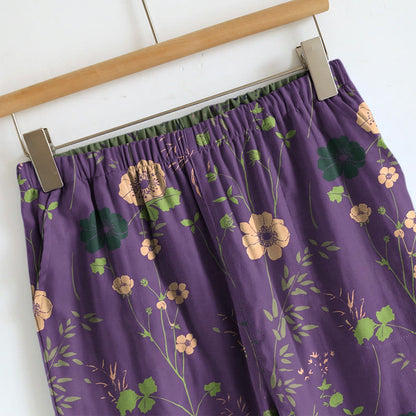 Vintage-Pyjama-Set mit Blumenmuster: Top und Hose - image 6
