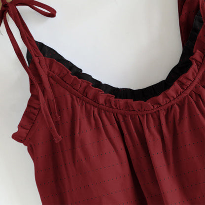 Lounge-Set aus strukturiertem, einfarbigem Camisole und Hose - image 6