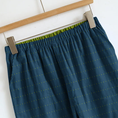 Lounge-Set aus strukturiertem, einfarbigem Camisole und Hose - image 11