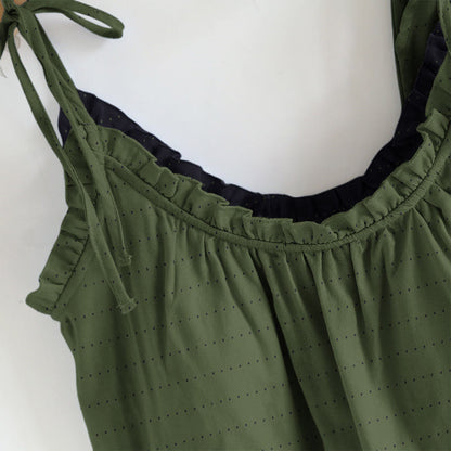 Lounge-Set aus strukturiertem, einfarbigem Camisole und Hose - image 18