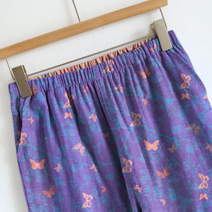 Set aus Trägertop und Loungehose mit Schmetterlingsmuster - image 3