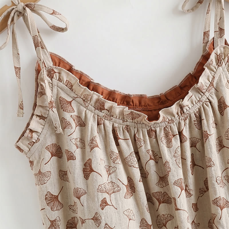 Romantisches Lounge-Set mit Blumenmuster: Trägertop und Hose - image 4