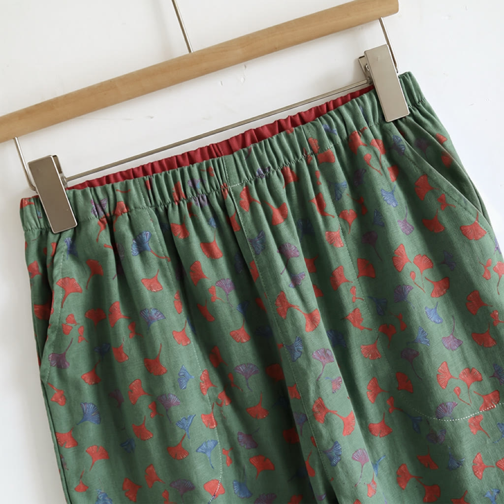 Romantisches Lounge-Set mit Blumenmuster: Trägertop und Hose - image 8
