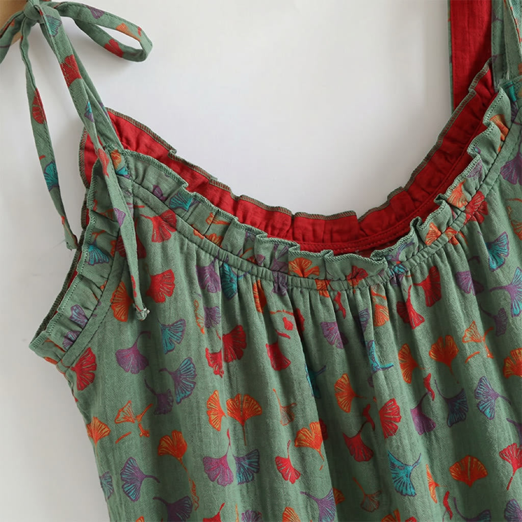 Romantisches Lounge-Set mit Blumenmuster: Trägertop und Hose - image 7