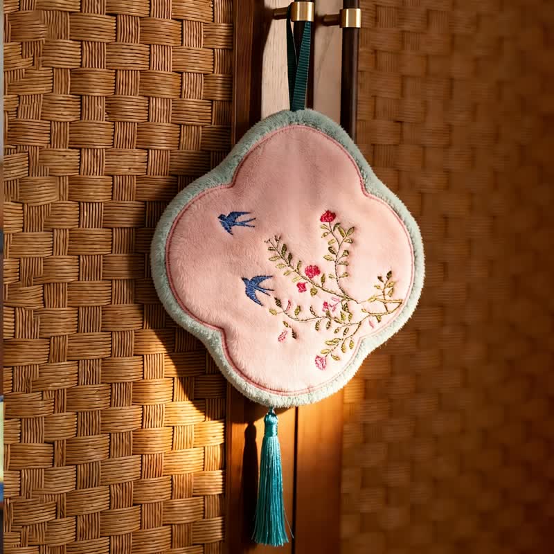 Handtuch aus Korallenvlies mit Vogel- und Blumenmuster - image 3