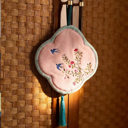 Handtuch aus Korallenvlies mit Vogel- und Blumenmuster - image 3